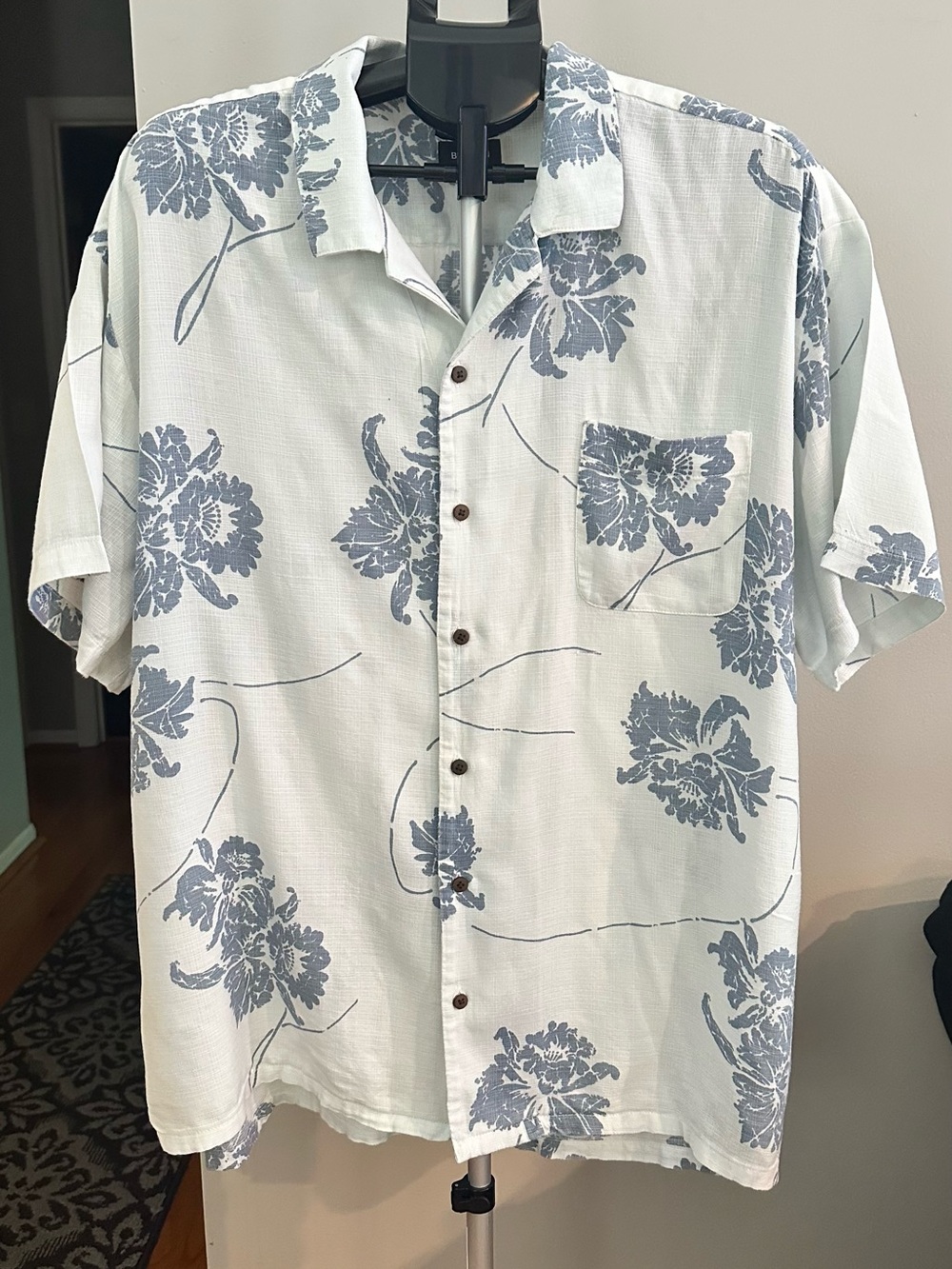 Brixton Short-Sleeve Slub Woven Shirt, size XL